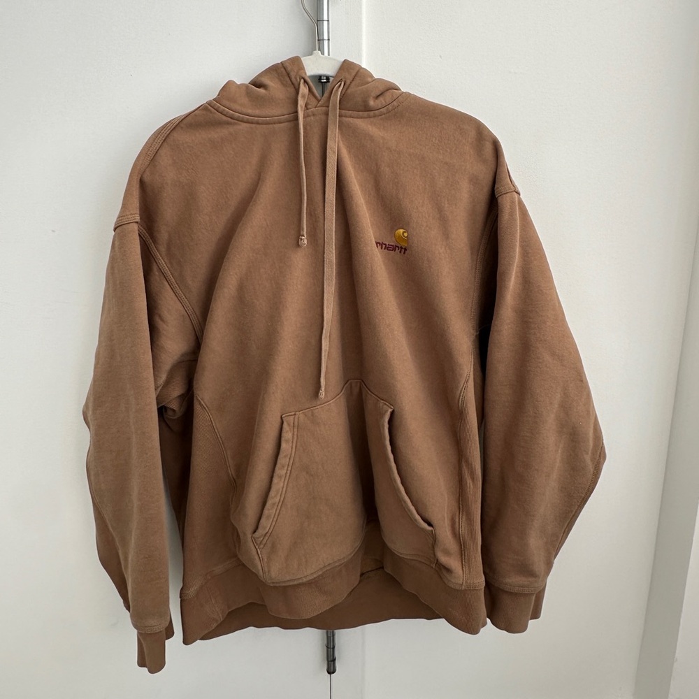 brown/tan carhartt sweatshirt 
XL size